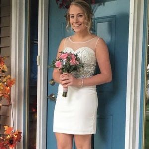 Hannah S Two Piece Ivory Homecoming Dress
